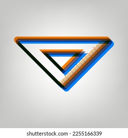 Ruler sign illustration. Stroked Icon in orange, azure and old lavender Colors at gray Background. Illustration. - Powered by Shutterstock - Get 15% off with code: PIKWIZARD15