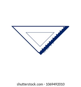 Ruler sign illustration. Vector. Flat style black icon on white.