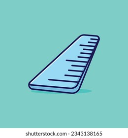 Ruler simple cartoon vector illustration object education concept icon isolated