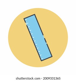 Ruler - simple illustration. Editable stroke. Design template vector.icon for website design, app, logo, and ui