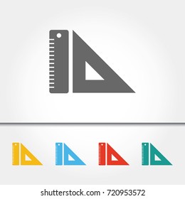 Ruler Single Icon Vector Illustration