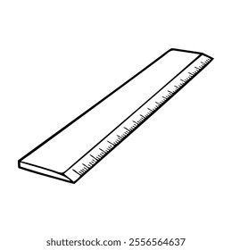 ruler sketch vector illustration,isolated on white background,top view