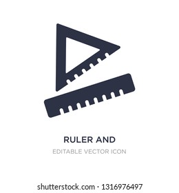 ruler and square measuring tools icon on white background. Simple element illustration from Miscellaneous concept. ruler and square measuring tools icon symbol design.