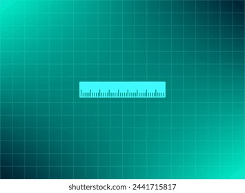 Ruler and square, stationery symbol. Vector illustration on a blue background. Eps 10