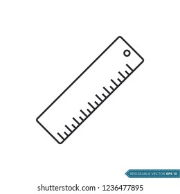 Ruler, Stationery Icon Vector Template Illustration Design