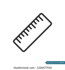 Ruler, Stationery Icon Vector Template Illustration Design