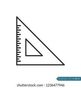 Ruler, Stationery Icon Vector Template