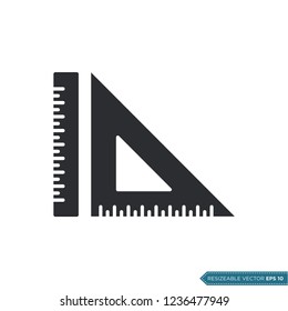 Ruler, Stationery Icon Vector Template