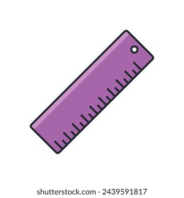 Ruler Stationery Icon Vector Template Illustration Design