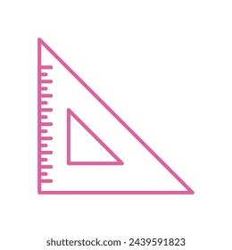 Ruler Stationery Icon Vector Template Illustration Design