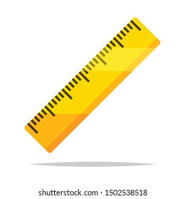 Ruler stationery vector isolated illustration