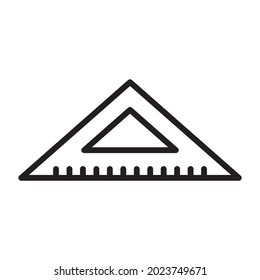 ruler study tool line design icon