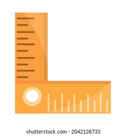 icono de geometría de aprovisionamiento de regla aislado