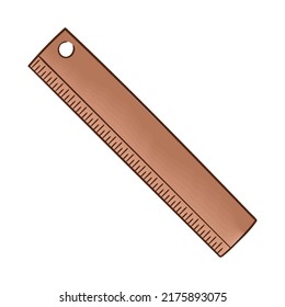 ruler supply icon isolated flat