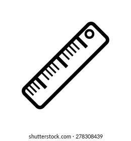 Ruler symbol icon vector illustration eps10 on white background