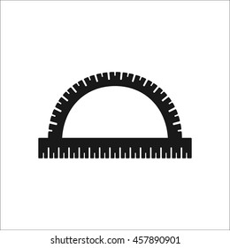 Ruler symbol sign simple icon on background