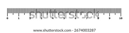Ruler and tape measure vector illustration. Linear measurement tool icon for education, blueprint, and construction design