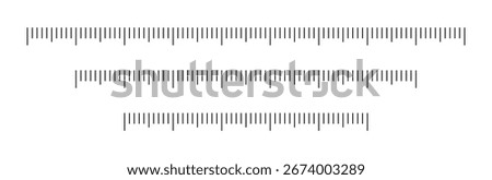 Ruler and tape measure vector illustration. Linear measurement tool icon for education, blueprint, and construction design