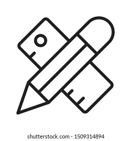 ruler thin line vector icon