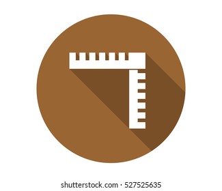 ruler tool equipment image vector icon logo