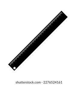 Ruler tool flat icon vector illustration