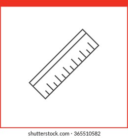 Ruler tool icon. Vector graphics designer tool. Simple outlined vector icon in linear style