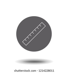 Ruler tool outline icon. linear style sign for mobile concept and web design. Measurement simple line vector icon. Symbol, logo illustration. Pixel perfect vector graphics