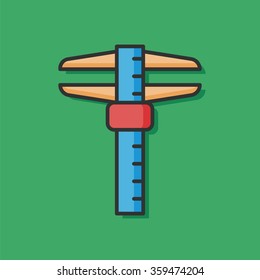 ruler tool vector icon