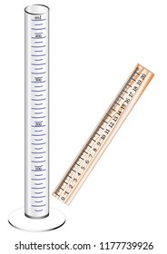 A ruler from a tree for measuring length and a mazurka is a graduated cylinder, a device for use in math and physics classes.