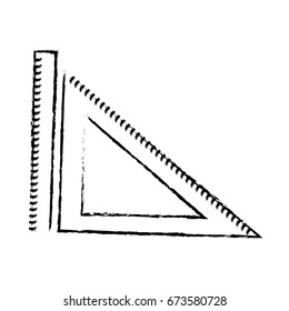 ruler and triangle ruler geometry measuring objects