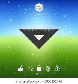 The ruler triangle icon