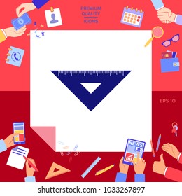 The ruler triangle icon