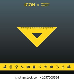 The ruler triangle icon