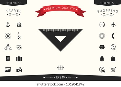 The ruler triangle icon