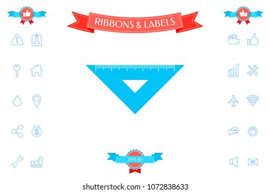 The ruler triangle icon