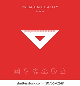The ruler triangle icon