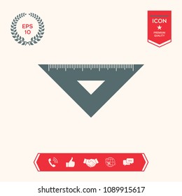 The ruler triangle icon