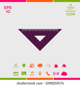 The ruler triangle icon