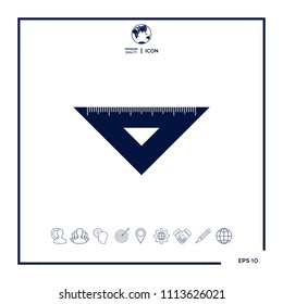 The ruler triangle icon