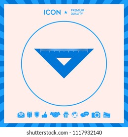 The ruler triangle icon
