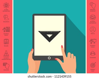 The ruler triangle icon