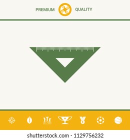 The ruler triangle icon