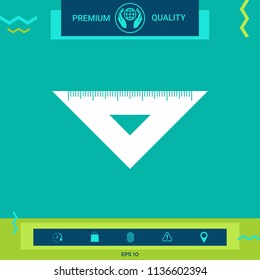 The ruler triangle icon