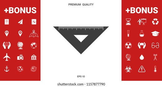 The ruler triangle icon
