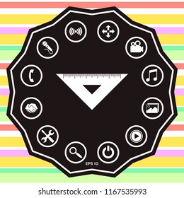 The ruler triangle icon