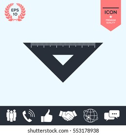 The ruler triangle icon