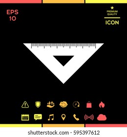 The ruler triangle icon