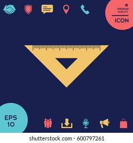 The ruler triangle icon