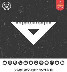 The ruler triangle icon