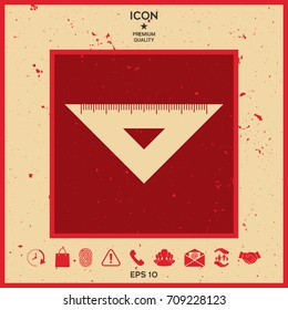 The ruler triangle icon